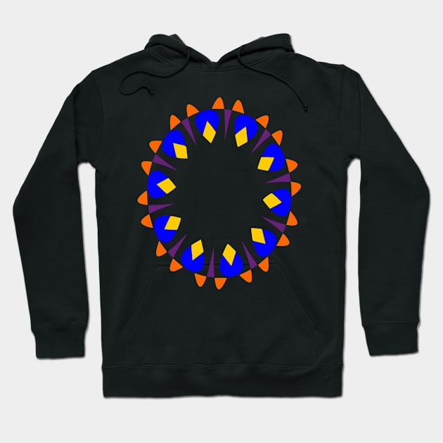 colourful digital art geometric pattern Hoodie by RAK20